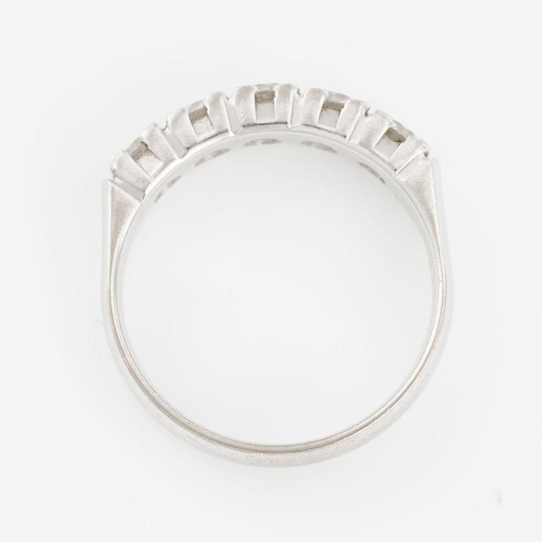 Ring, Schalins, half eternity, 18K white gold with brilliant-cut diamonds totalling approximately 1 ct.