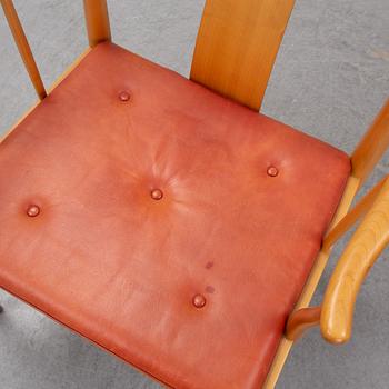 HANS J WEGNER, a cherry wood China chair from Fritz Hansen, Denmark,