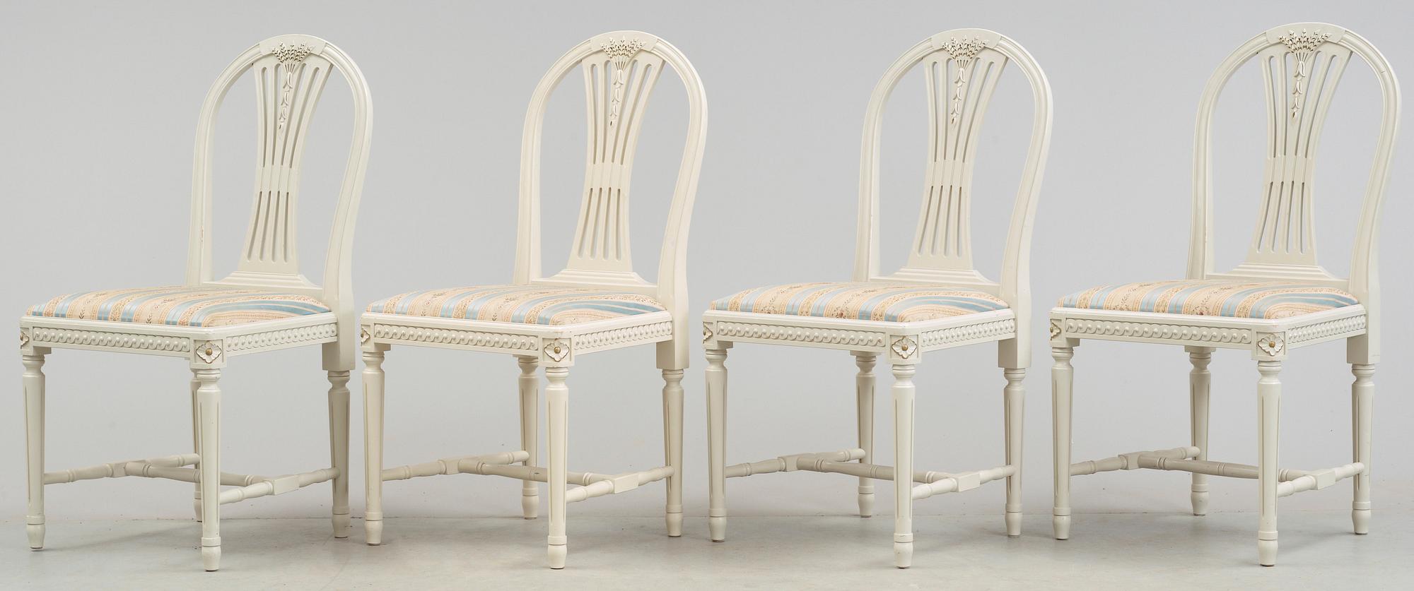 MATSALSGRUPP, 5 delar, gustaviansk stil, 1900-talets mitt.