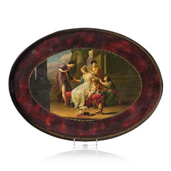 161. A Regency tole-peinte tray, early 19th century.