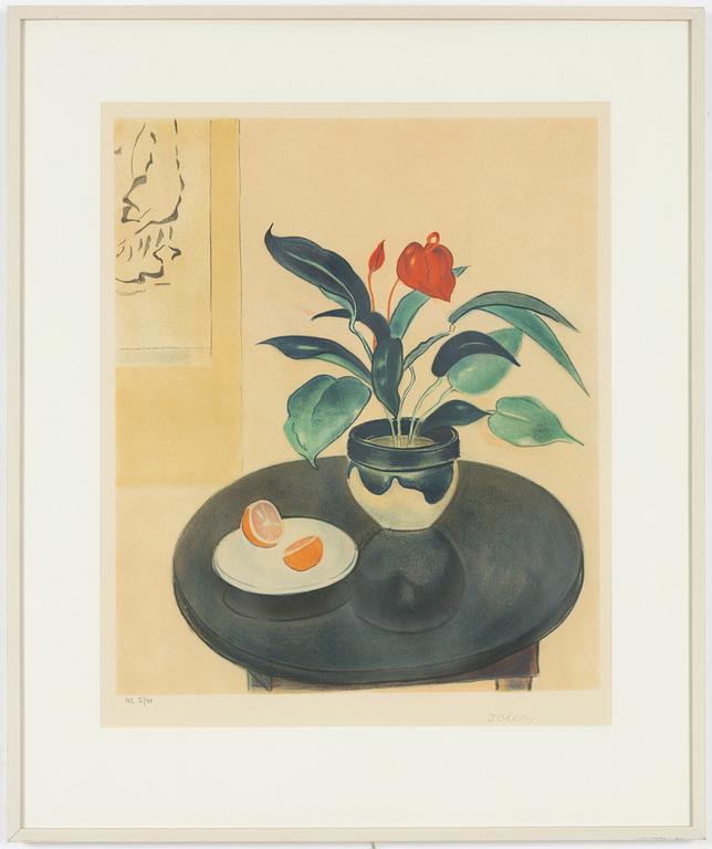 Einar Jolin, Still Life with Flower and Orange.