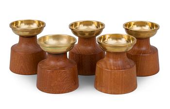 79. Bertel Gardberg, A SET OF FIVE A CANDLESTICKS.