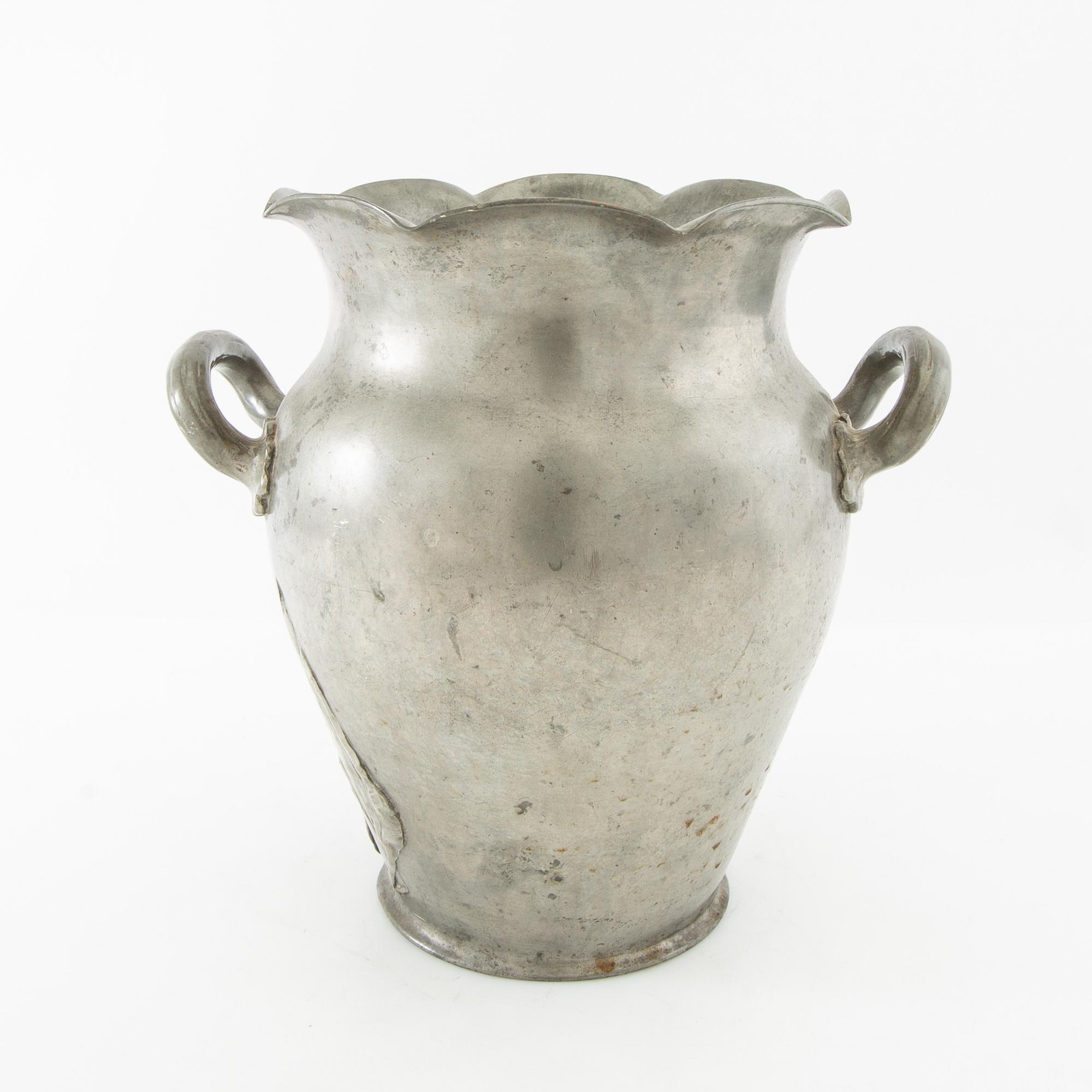 Vase Jugend  Kayserzinn  Germany early 20th century pewter.