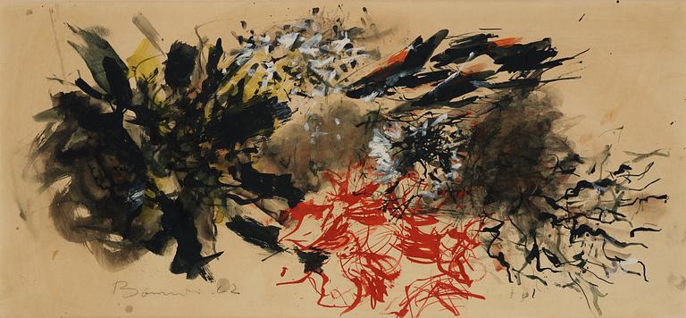 OLLE BONNIÉR, mixed media on paper, signed and dated -62.