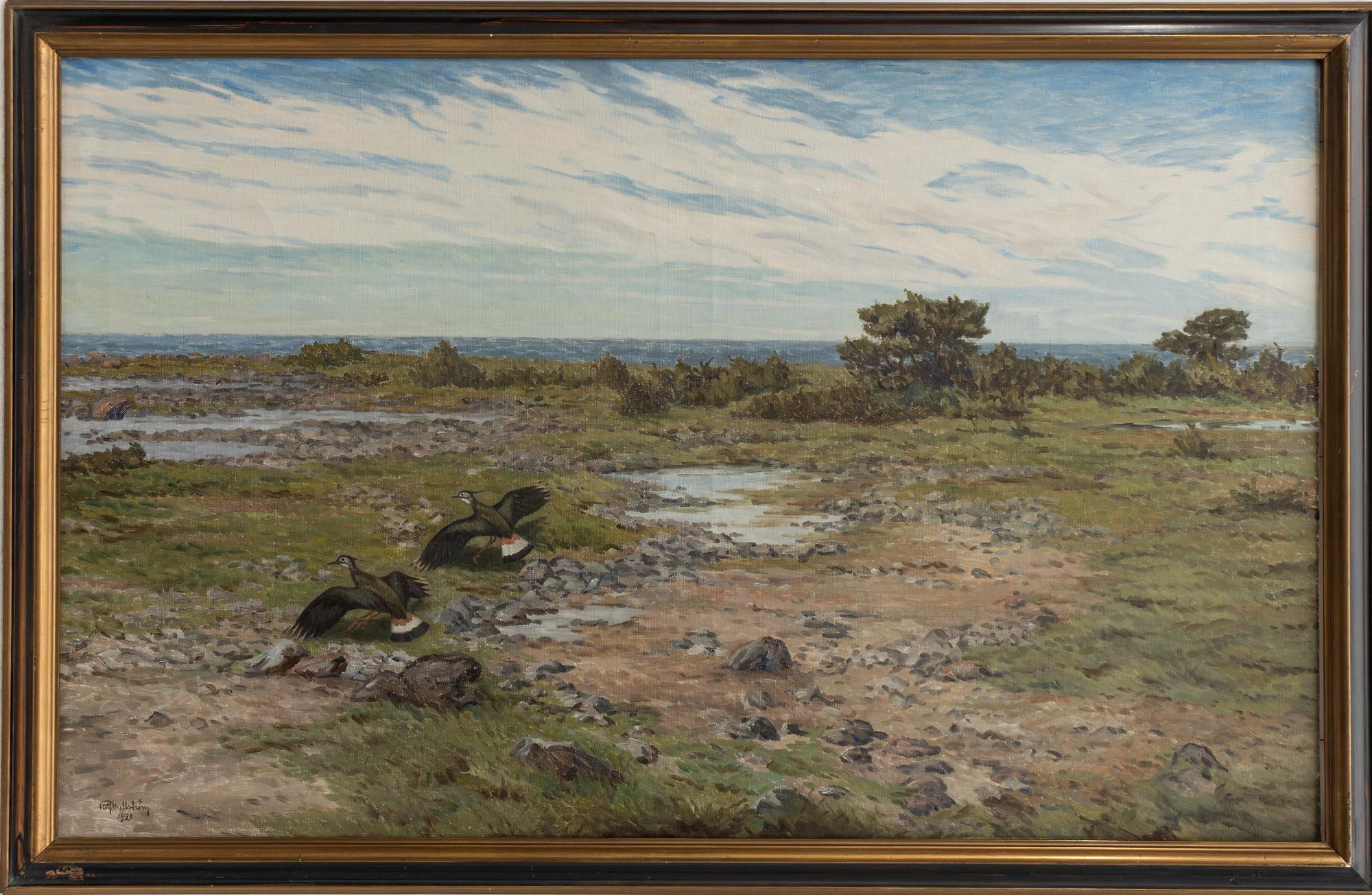 Rolf Mellström, Coastal Landscape with Birds.