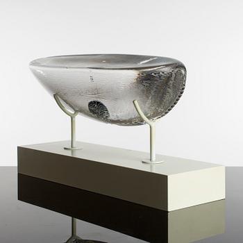 BERTIL VALLIEN, skulptur, glas, båt, Kosta Boda.