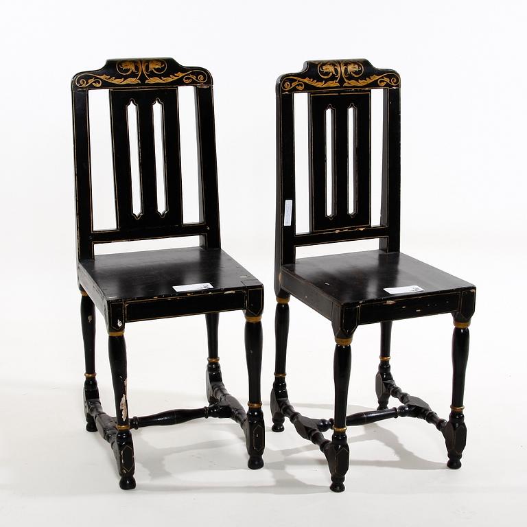 STOLAR, ett par, allmoge, 1800-tal.