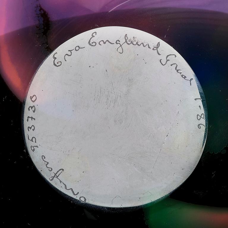 Eva Englund, a graal glass vase, Orrefors, 1986.