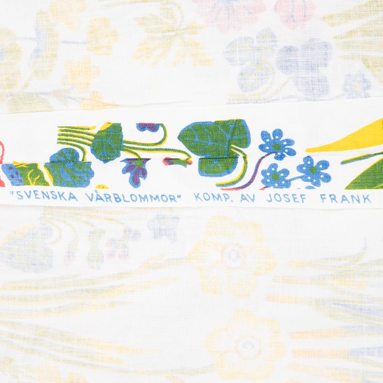 Josef Frank, bordsduk, lin, "Svenska vårblommor", Firma Svenskt Tenn.