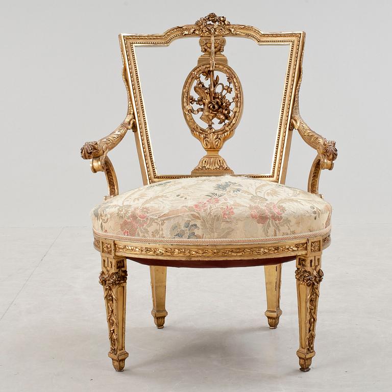 KARMSTOL, louis XVI-stil, 1900-tal.