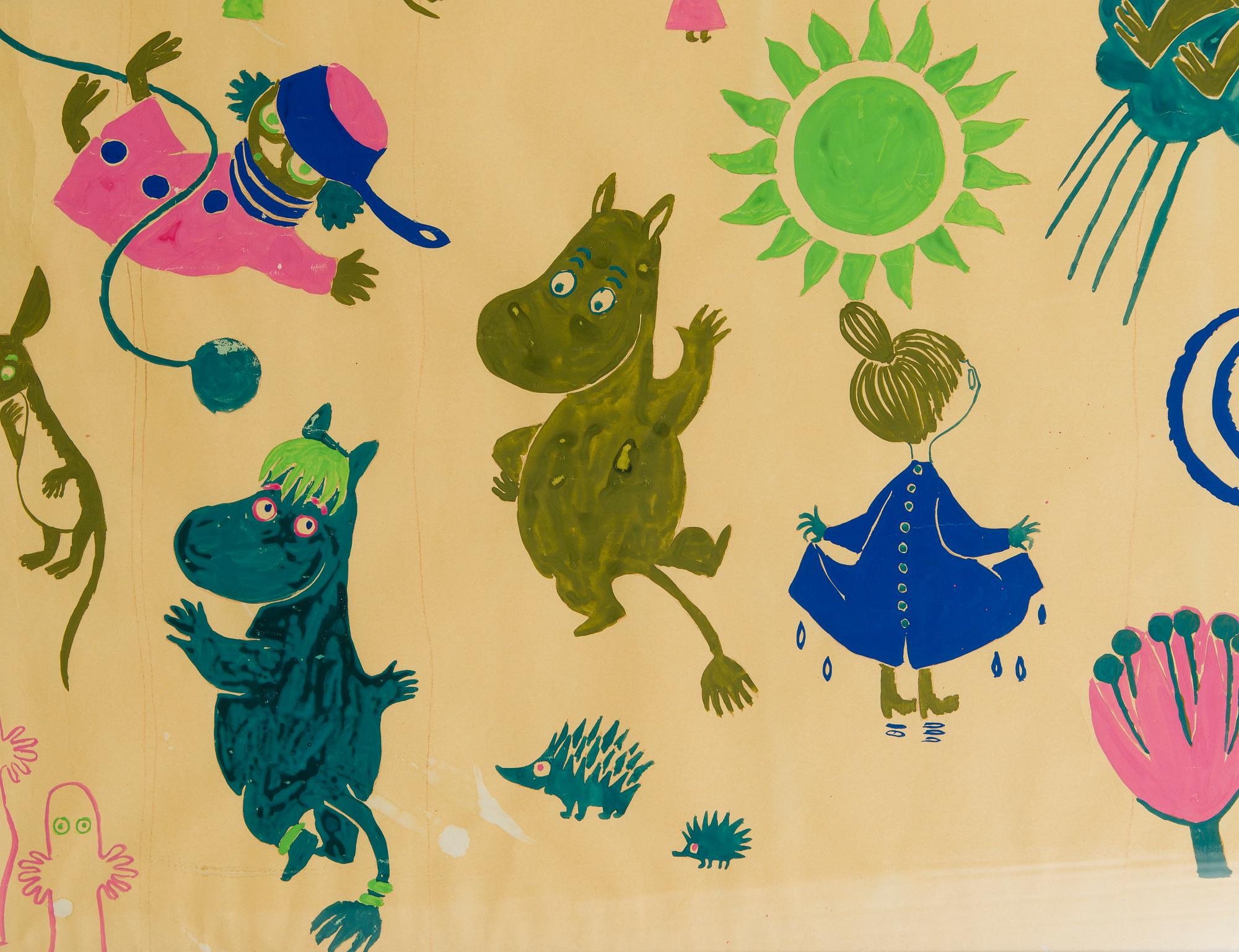 Tove Jansson, Sketch for a textile pattern.