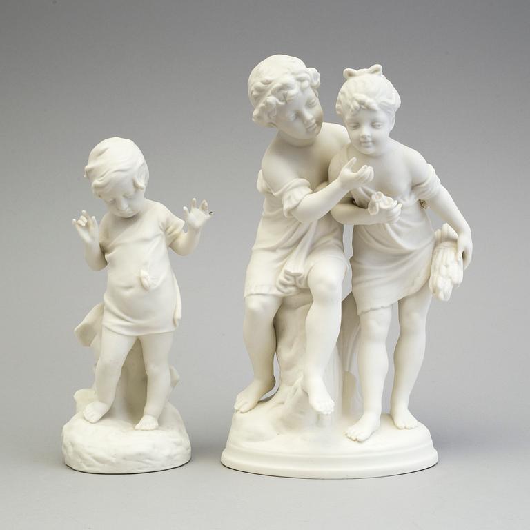 TWO PARIAN FIGURES, Gustafsberg 1920/23.