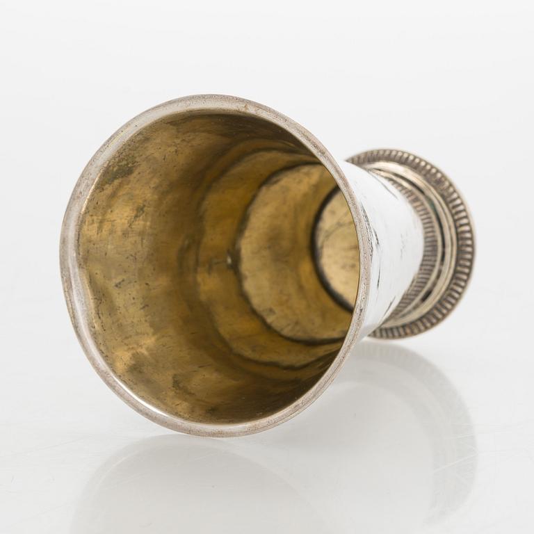 A mid-18th-century silver beaker, maker's mark of Johan Andersson Starin, Stockholm 1746.