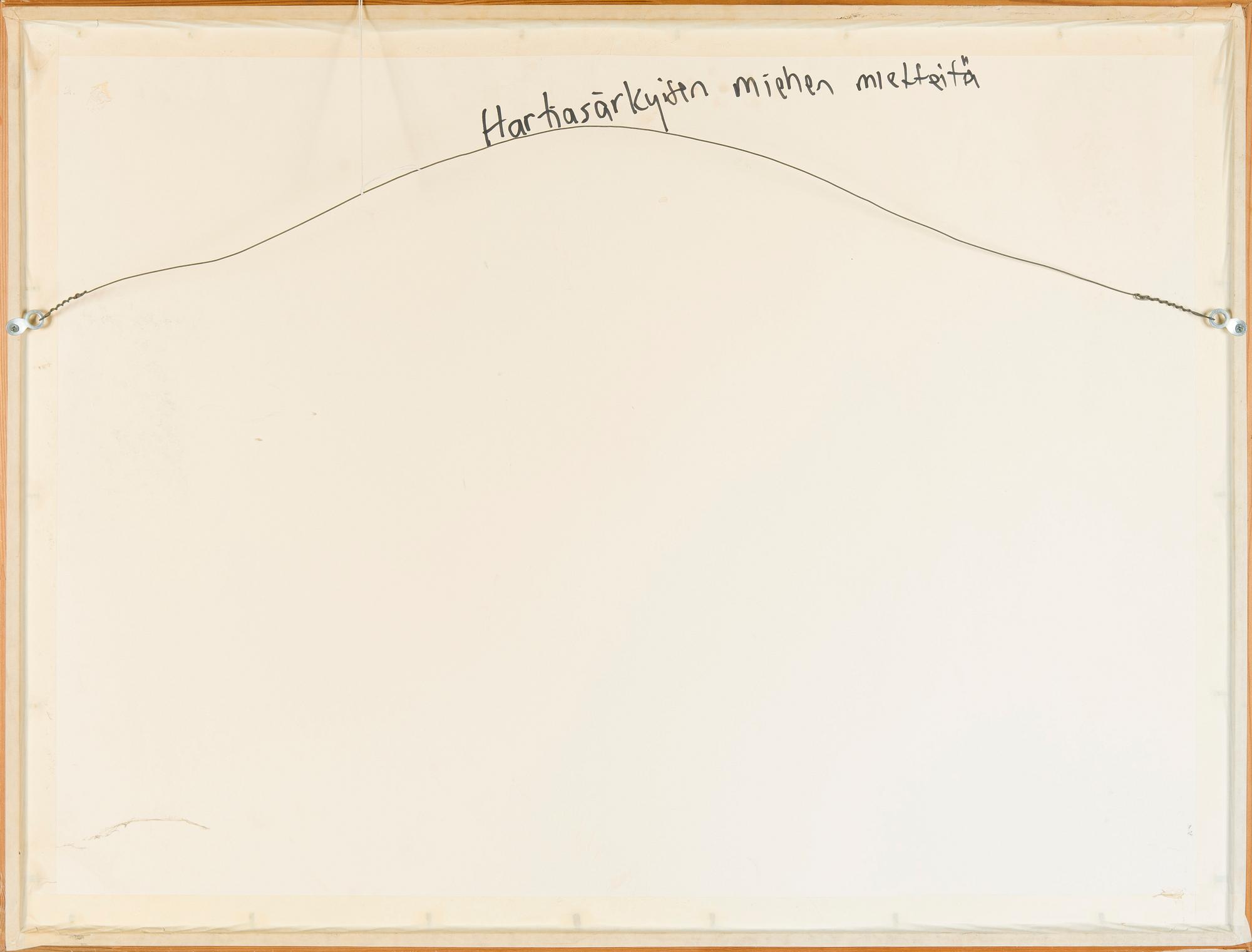 Timo Jakola, "Hartiasärkyisen miehen mietteitä" (Tankar av en man med axelsmärtor).