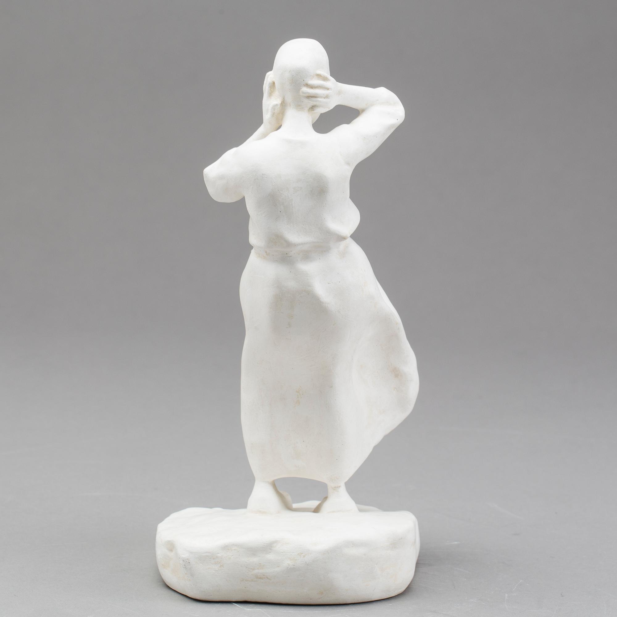 RUTH MILLES, sculpture, signed, plaster.