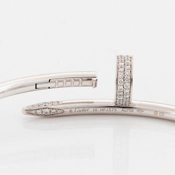 Cartier armband "Juste en Clou" 18K vitguld med runda briljantslipade diamanter.