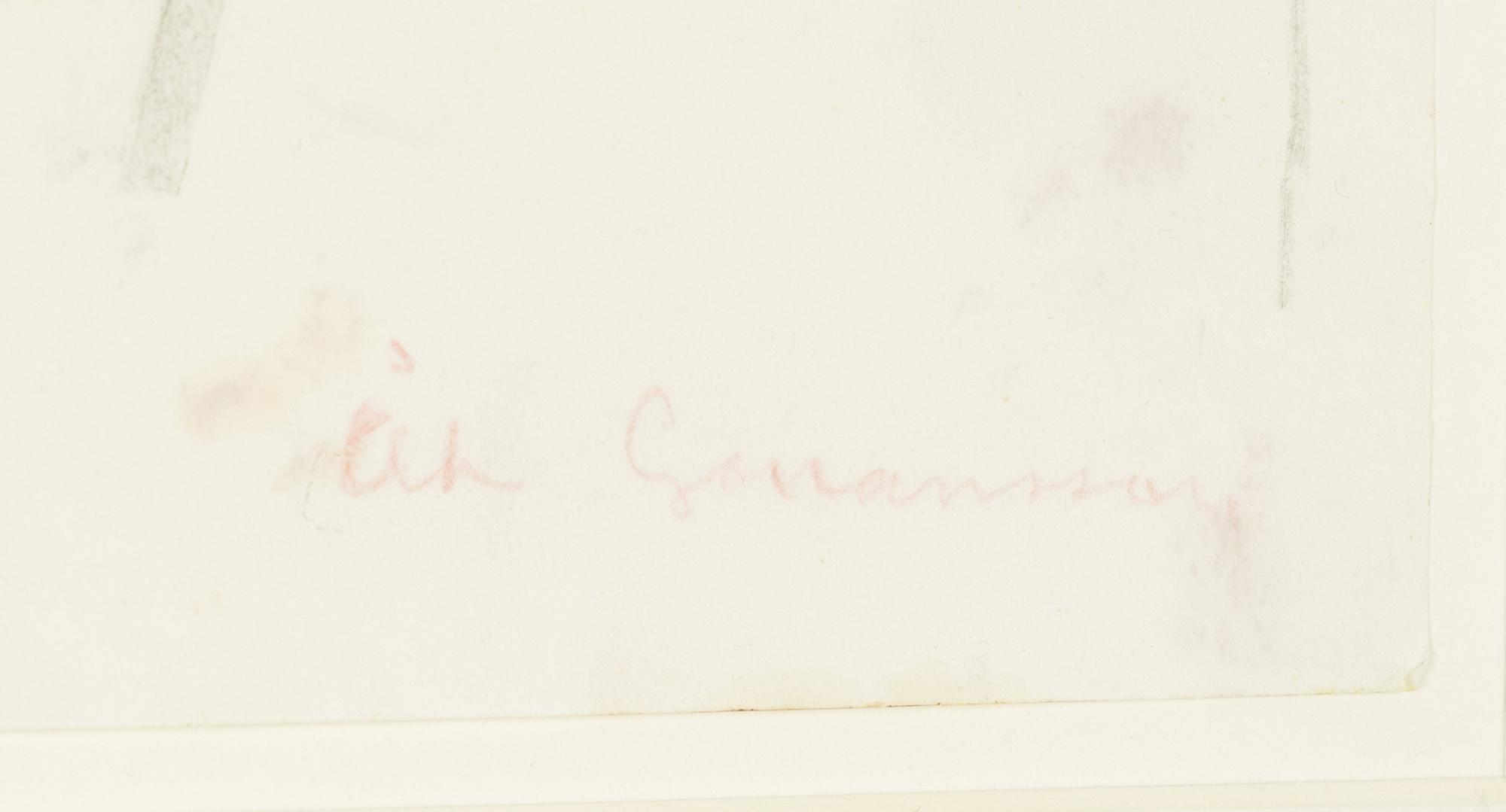 Åke Göransson, drawing in charcoal on paper, signed.