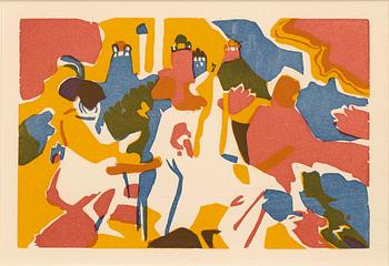 WASSILY KANDINSKY, träsnitt 'Orientalishes', ur 'Hommage a Kandinsky', 1974.