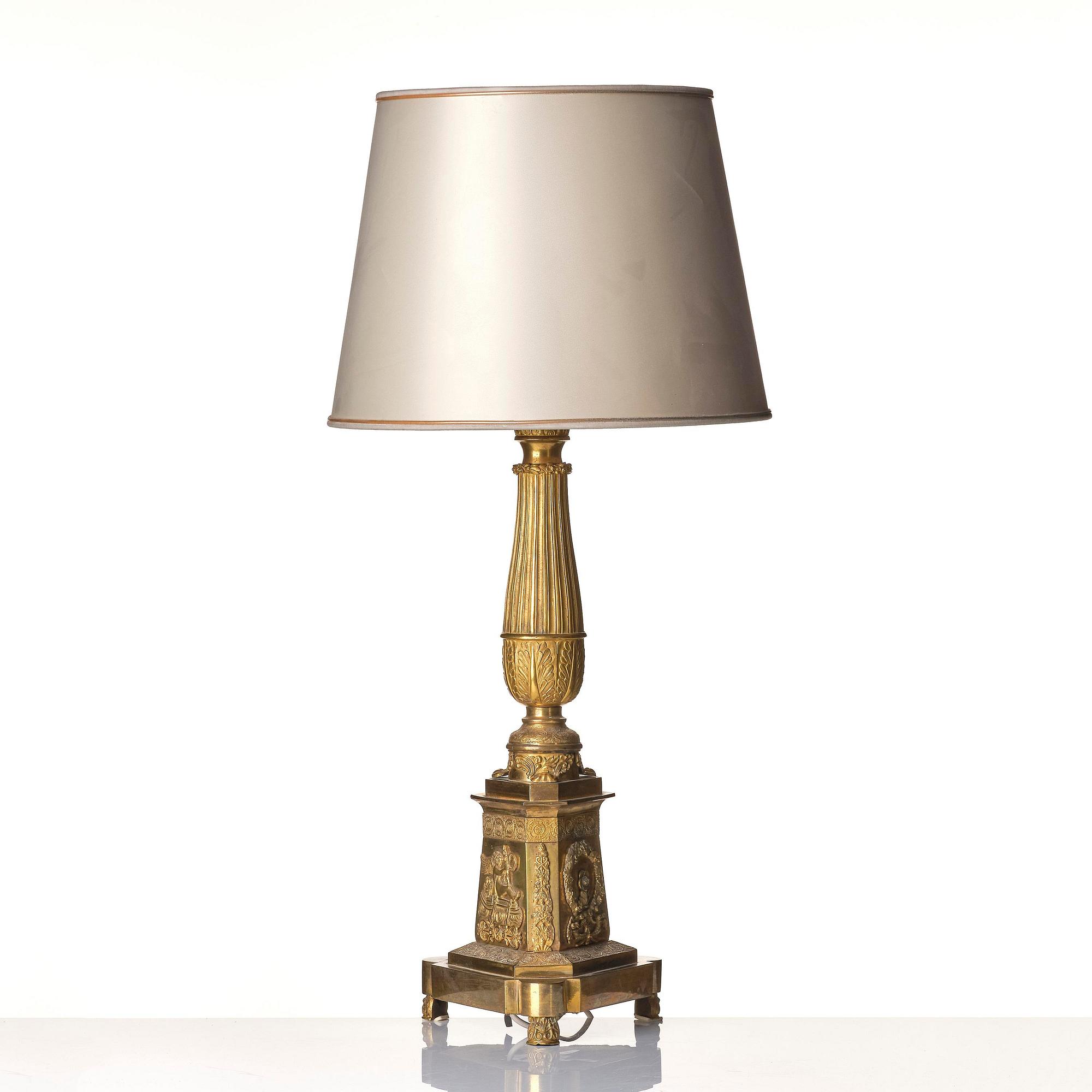 A Russian Empire ormolu lamp, ca 1830's.