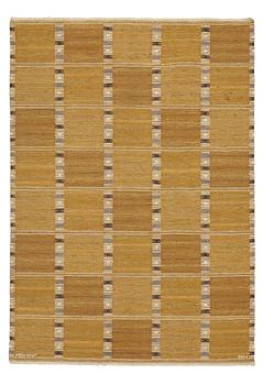 212. Barbro Nilsson, A CARPET, "Falurutan ljusbrun", flat weave, ca 206,5 x 145-146,5 cm, signed AB MMF BN.