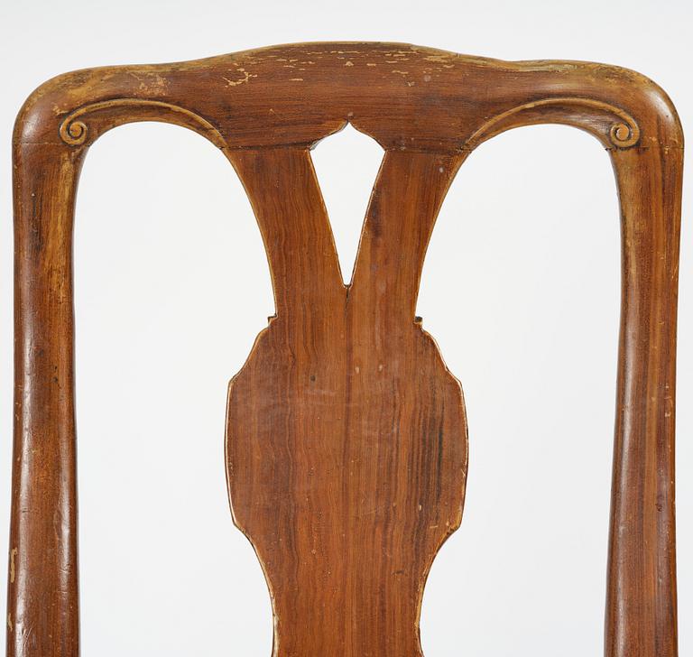 Stolar, ett par, Stockholmsarbeten, 1700-talets mitt, Senbarock.
