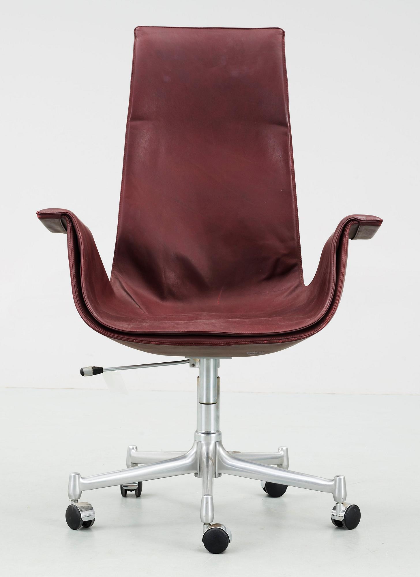 SKRIVBORDSSTOL, 'Tulip', Preben Fabricius & Jørgen Kastholm, Kill International, Tyskland. 1960-70-tal.