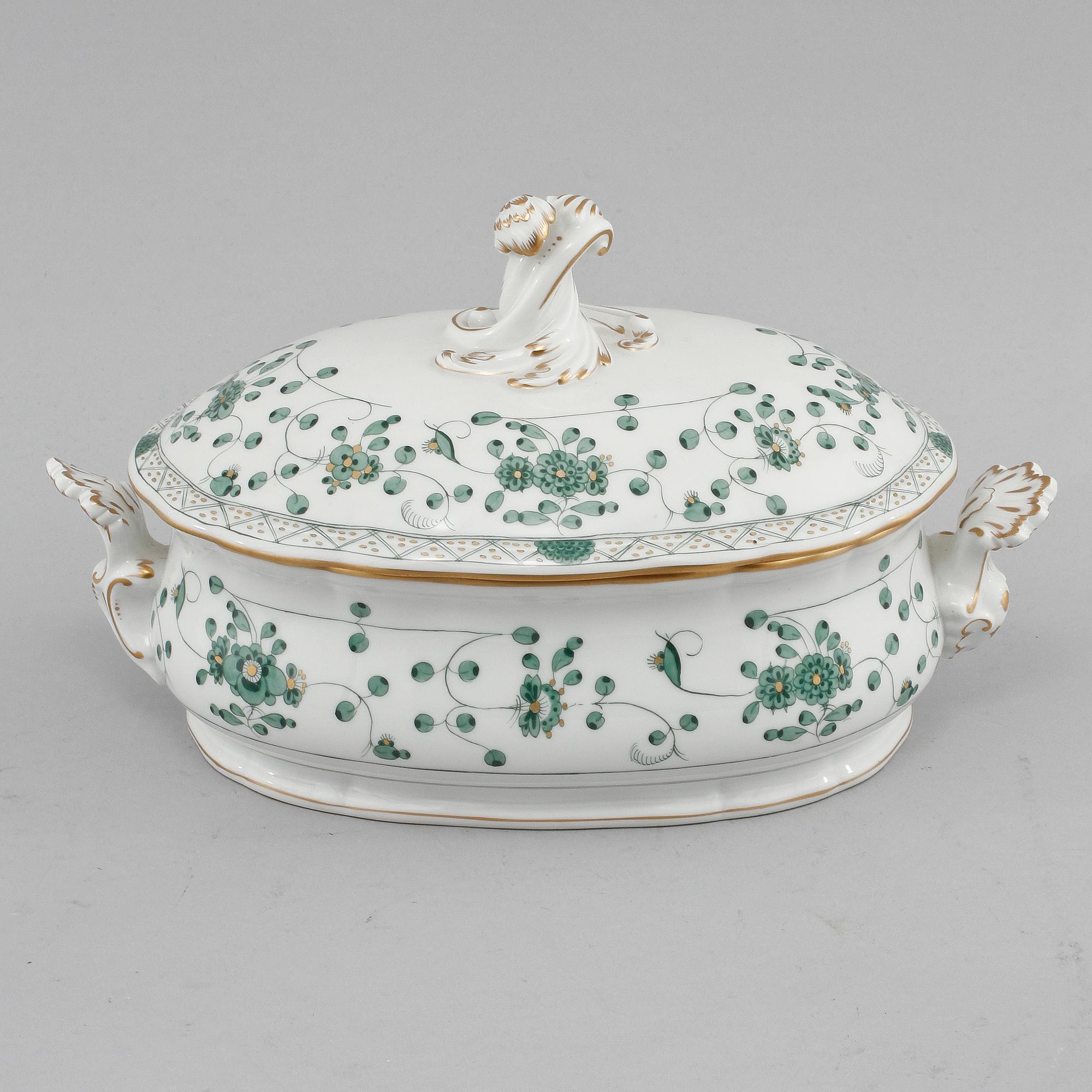 PARTI SERVISDELAR, 4 st, porslin, Meissen, 1900-talets andra hälft.