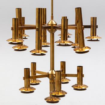 A brass ceiling light by Holger Johansson, Westal.