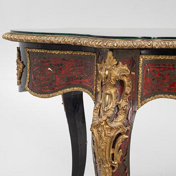 A  boulle-style desk, later part of the 19th Century.