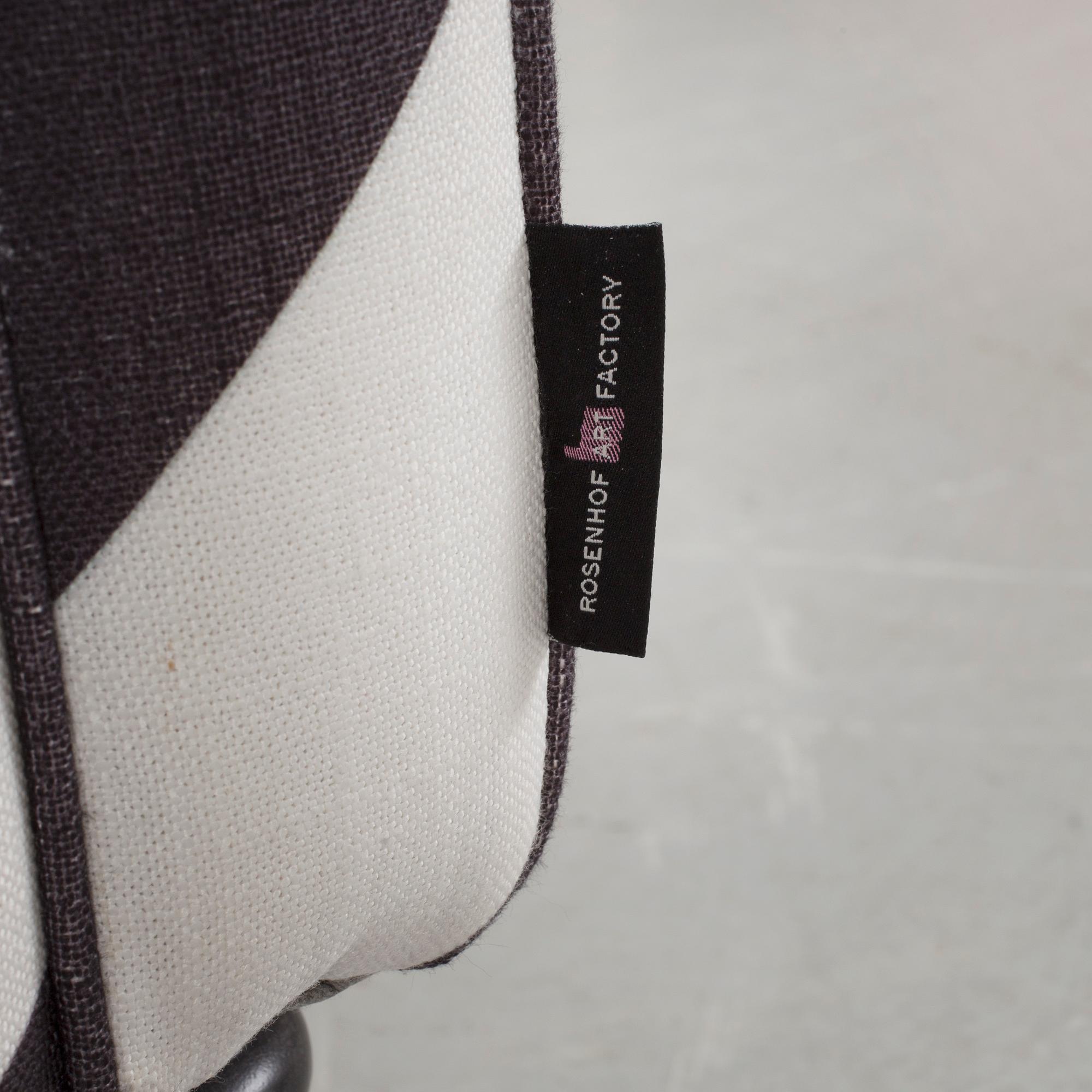 A black and white striped sofa by Rosenhof Art Factory, 21st century.