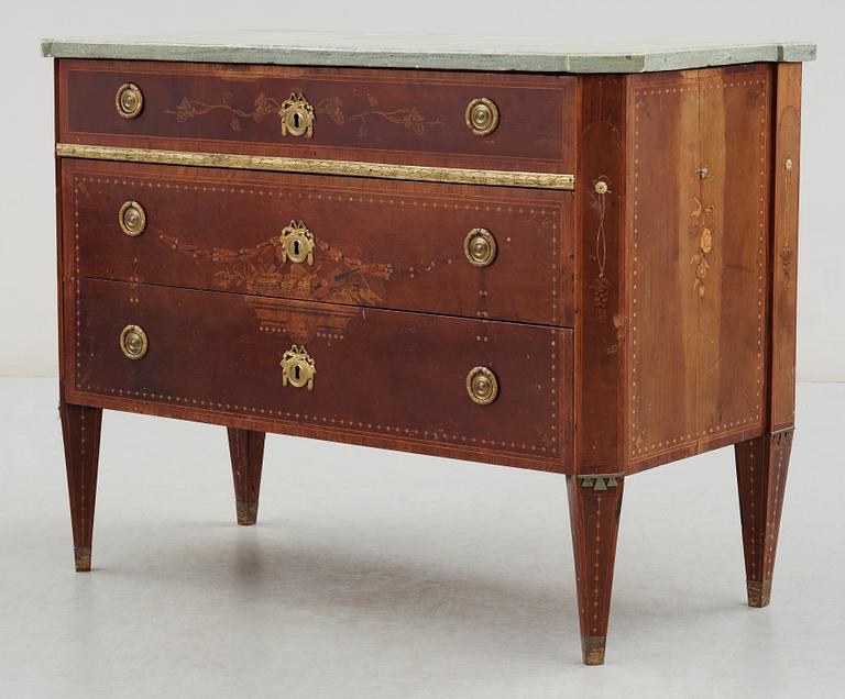 A Gustavian late 18th Century commode by N. P. Stenström, not signed.