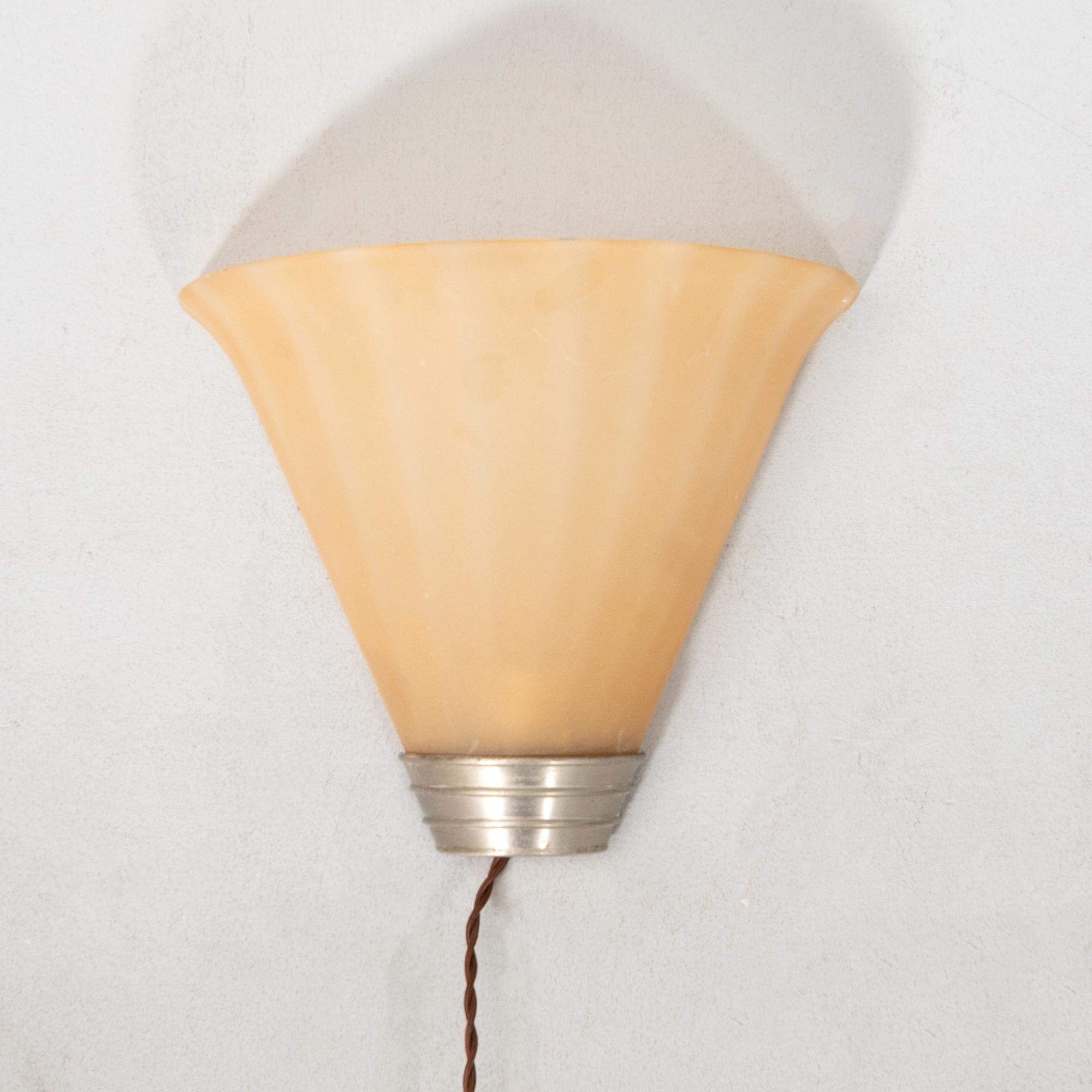 Edward Hald, wall lamp, Orrefors, 1930s.