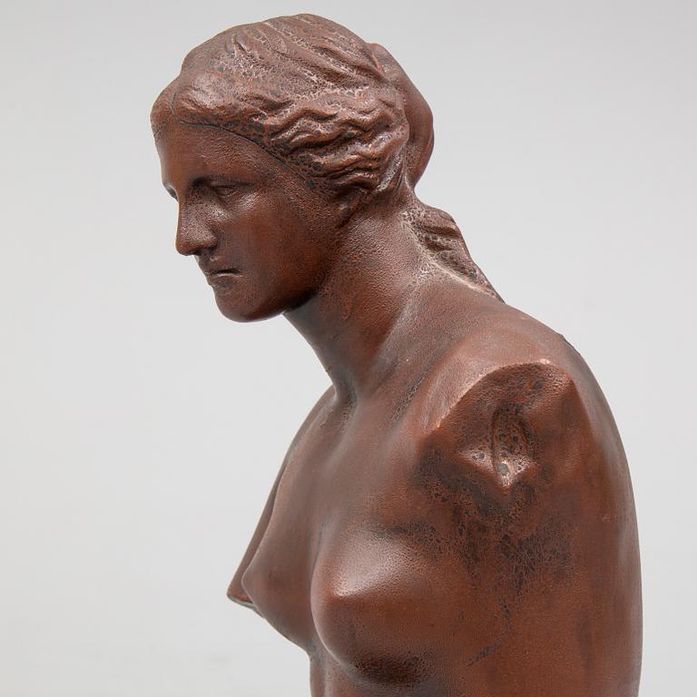 A 20th century painted plaster sculpture.