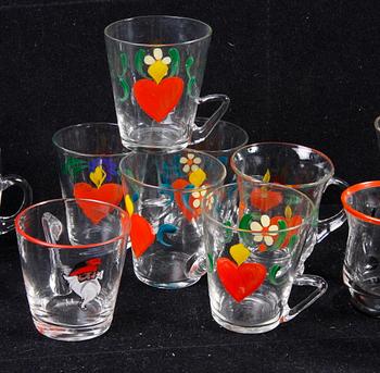 SAMLING GLAS, 22 st, tidigt 1900-tal.
