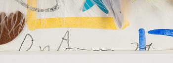 Erik Dietman, mixed media/collage on paper, signed.