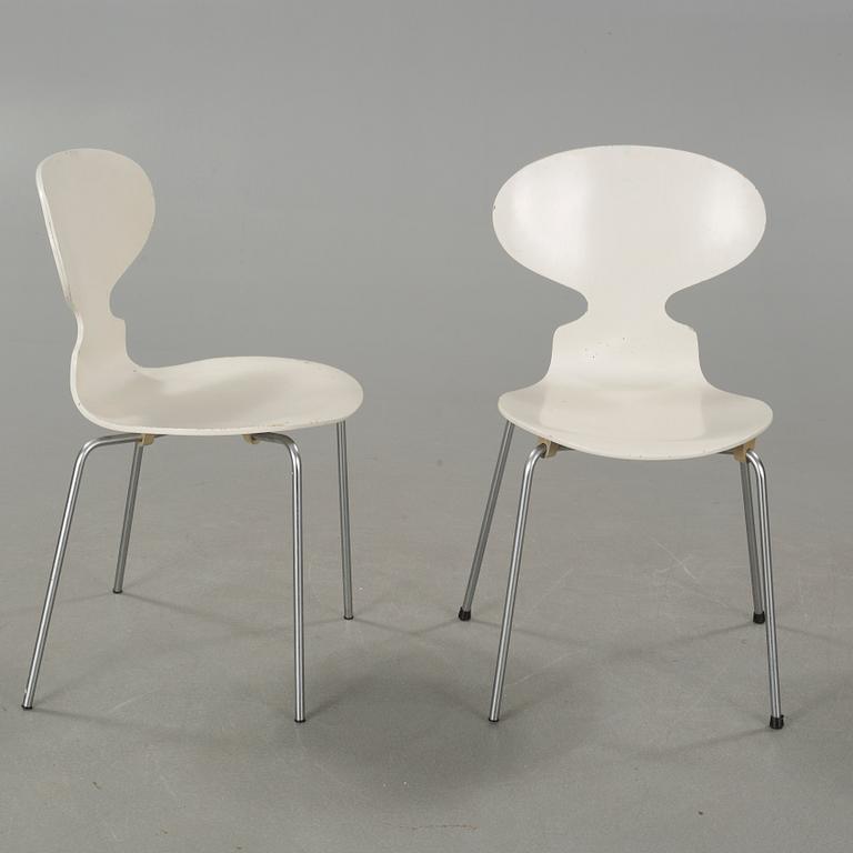 ARNE JACOBSEN, stolar, 6 st, "Myran", Fritz Hansen, 1970.