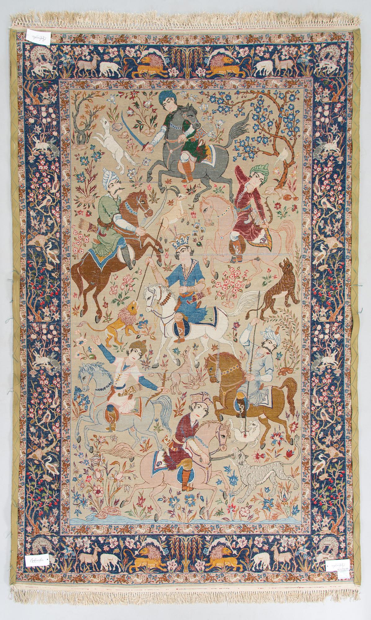 A semi-antique Isfahan rug, central Persia, approx. 243 x 151 cm.