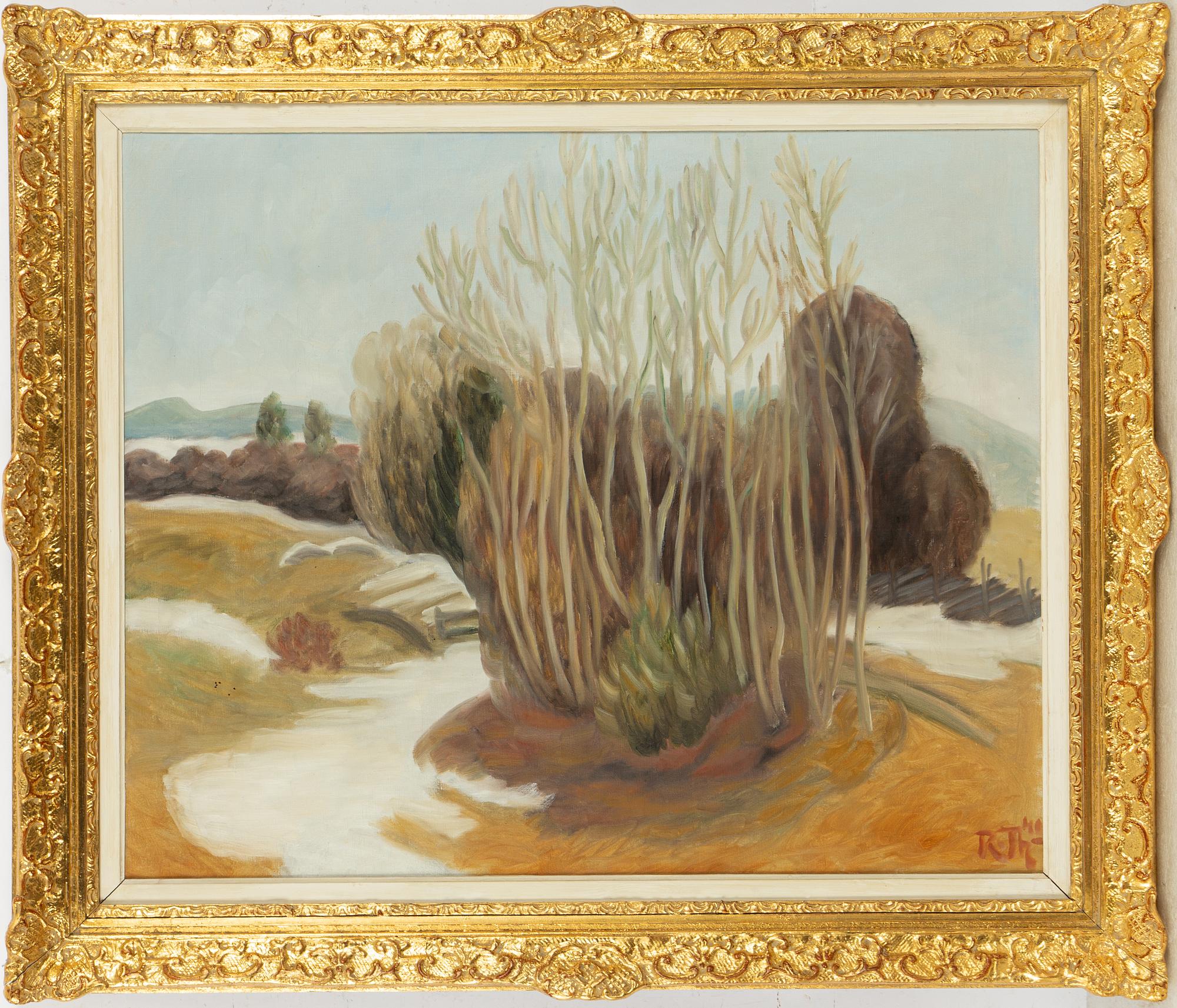 Rudolph Thygesen, Vårskog with melting snow.