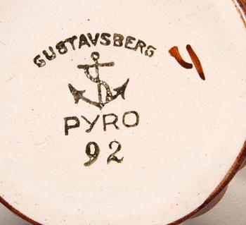 KRYDDBURKSUPPSÄTTNING, 14 delar, porslin "Pyro" Wilhelm Kåge Gustavsberg.