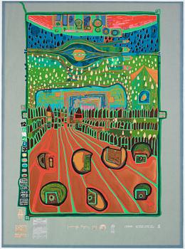 Friedensreich Hundertwasser, "Look at it on a rainy day (The Regentag portfolio)".