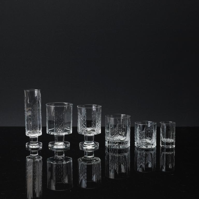 A IITTALA GLASS TABLEWARE, 57 PCS.