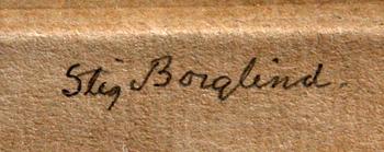 STIG BORGLIND, etsning, sign.