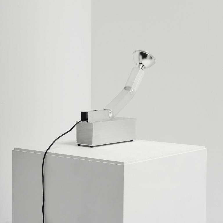 David Taylor, a unique table lamp, "Aluminium Table Lamp #1", Studio Mellösaverken, Sweden, 2025.