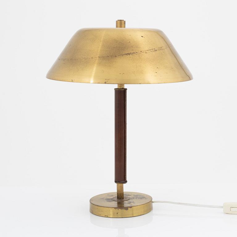 A brass table lamp, Falkenbergs Belysning, Sweden, second half of the 20th century.