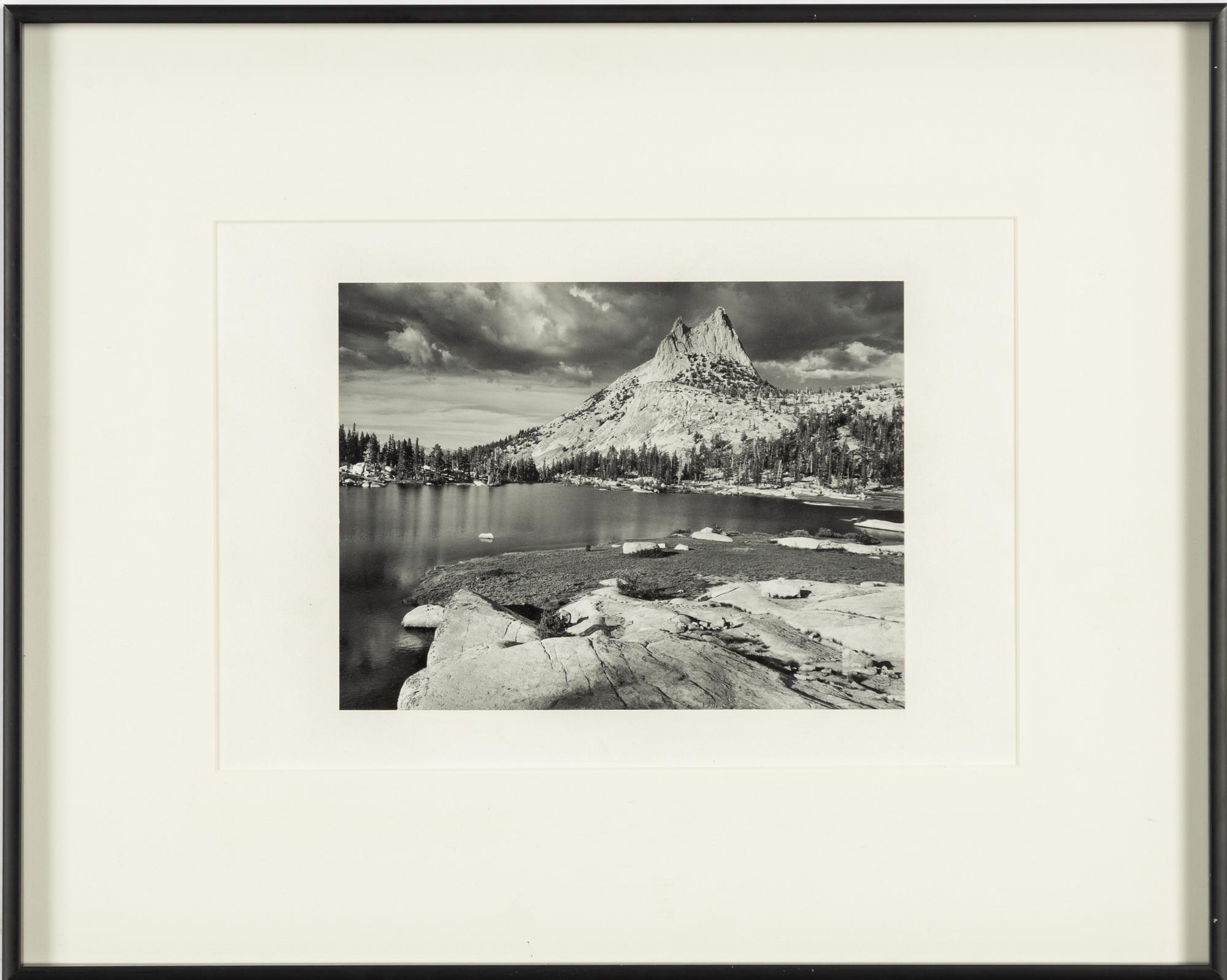 Ansel Adams, "Cathedral Peak and Lake".