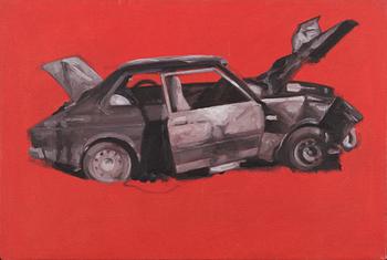 Oliver Whitehead, öljy kankaalle, a tergo signeerattu.