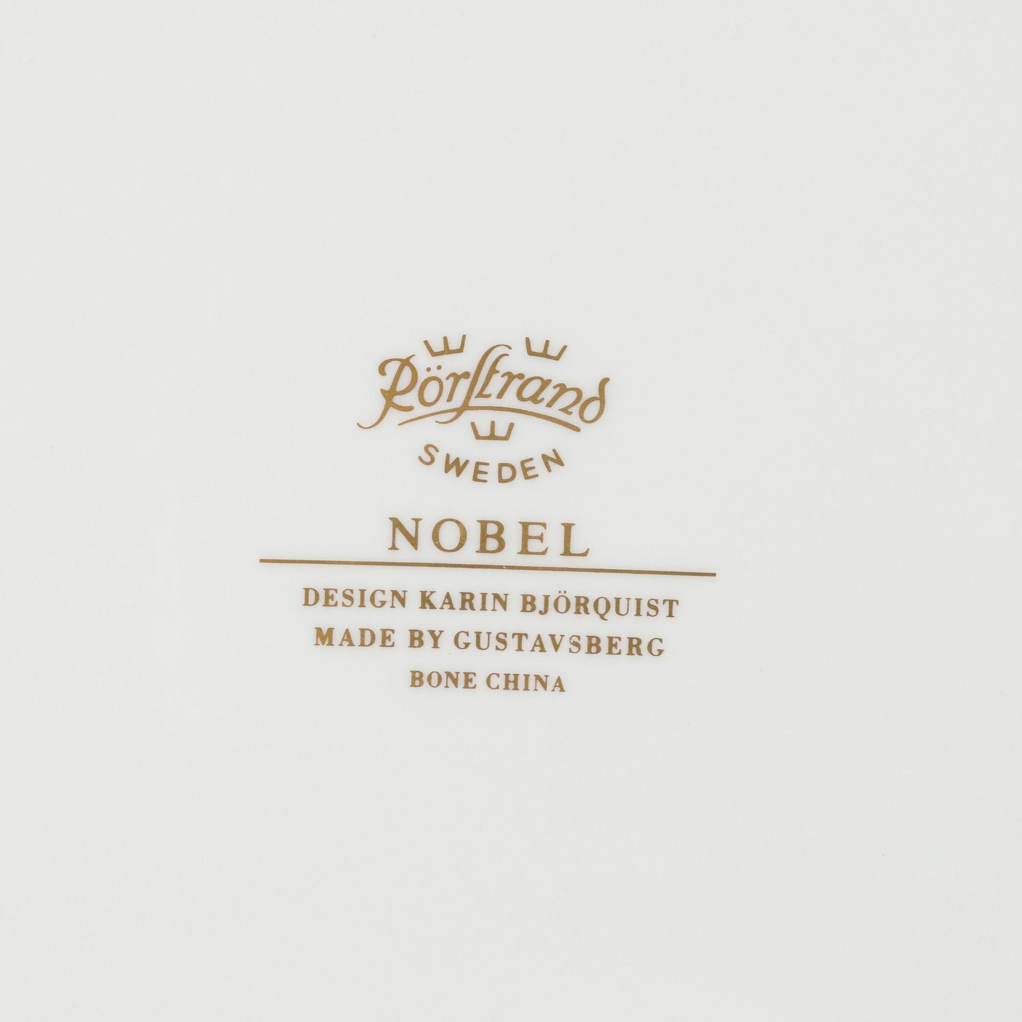 Karin Björquist, dessert plates, 12 pcs, "Nobel", Rörstrand/Gustavsberg.