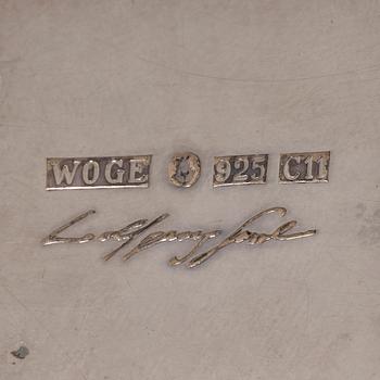 WOLFGANG GESSL, salt- och pepparkar samt vas/objekt, silver, Stockholm, 2000.