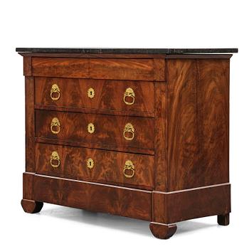 24. A French Empire mahogany commode, early 19th century.