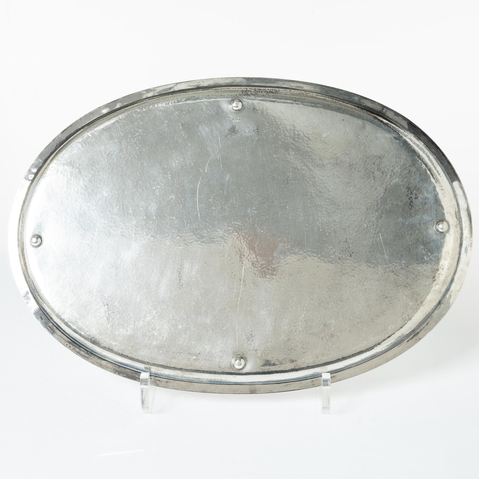 Karl Anderson, bricka, silver, Stockholm 1928.